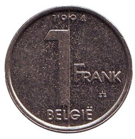 Монета 1 франк. 1994 год, Бельгия (Belgie). Монета 1 франк. 1994 год, Бельгия (Belgie).