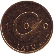 Монета 100 латов. 1998 год, Латвия. Развитие. Монета 100 латов. 1998 год, Латвия. Развитие.