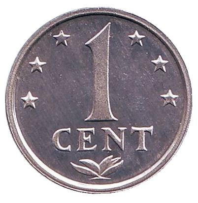 Монета 1 цент. 1984 год, Нидерландские Антильские острова.