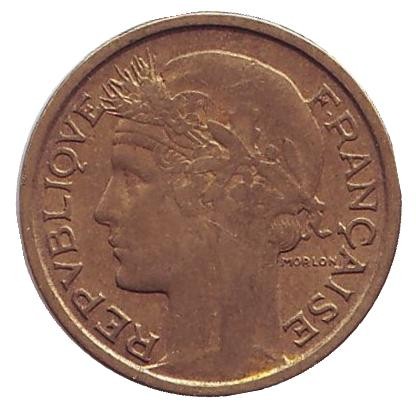 Монета 50 сантимов. 1939 год, Франция. (Отметка: "B" - Брюссель)