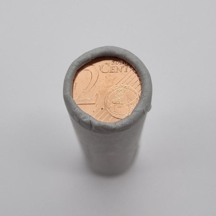 Монета 2 цента. 2015 год, Литва. Ролл (50 монет).