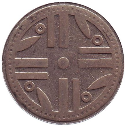 Монета 200 песо. 1997 год, Колумбия.