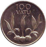 Сельскохозяйственные растения. Монета 100 вату. 1995 год, Вануату. UNC.