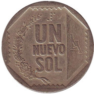 Монета 1 соль. 2000 год, Перу. Монета 1 соль. 2000 год, Перу.