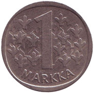 Монета 1 марка. 1983 год, Финляндия. Литера N. Монета 1 марка. 1983 год, Финляндия. Литера N.