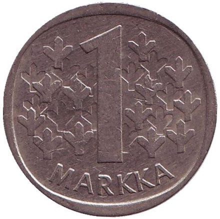 Монета 1 марка. 1983 год, Финляндия. Литера N.