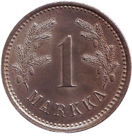 Монета 1 марка. 1921 год, Финляндия. XF-aUNC. Монета 1 марка. 1921 год, Финляндия. XF-aUNC.