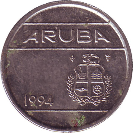 Монета 5 центов. 1994 год, Аруба. Из обращения.