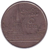 Монета 1 бат. 2006 год, Таиланд. Храм Изумрудного Будды. Монета 1 бат. 2006 год, Таиланд. Храм Изумрудного Будды.