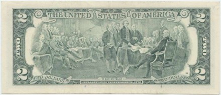 Банкнота 2 доллара. 2003 год,"D" - Кливленд. P-516b.
