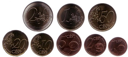 Набор монет евро Германии (8 шт). 2003 год. Монетный двор J. Набор монет евро Германии (8 шт). 2003 год. Монетный двор J.