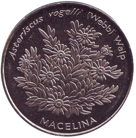 Монета 50 эскудо. 1994 год, Кабо-Верде. UNC. Цветы золотой маргаритки.
