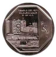 Монета 1 соль. 2012 год, Перу. Храм Солнца. г. Вилькасуаман. Монета 1 соль. 2012 год, Перу. Храм Солнца. г. Вилькасуаман.