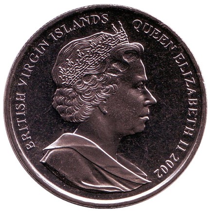 Монета 1 доллар. 2002 год, Британские Виргинские острова. 100 лет плюшевому мишке.