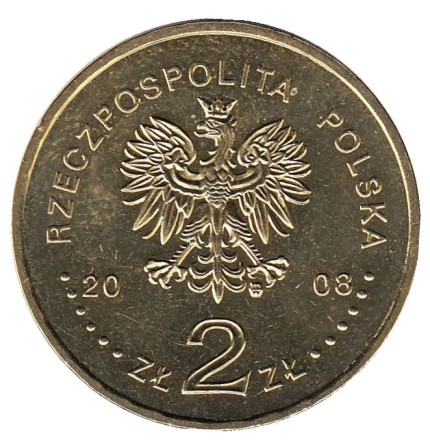 Монета 2 злотых, 2008 год, Польша. Игры XXIX Олимпиады - Пекин 2008.