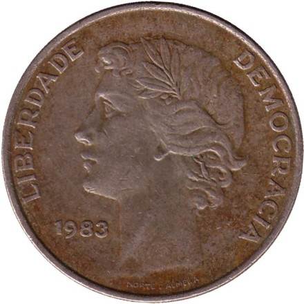 Монета 25 эскудо. 1983 год, Португалия.