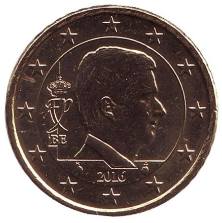 Монета 50 центов. 2016 год, Бельгия.