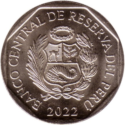 Монета 1 соль. 2022 год, Перу. Хосе Фаустино Санчес Каррион. Серия "200 лет Независимости". Монета 1 соль. 2022 год, Перу. Хосе Фаустино Санчес Каррион. Серия "200 лет Независимости".