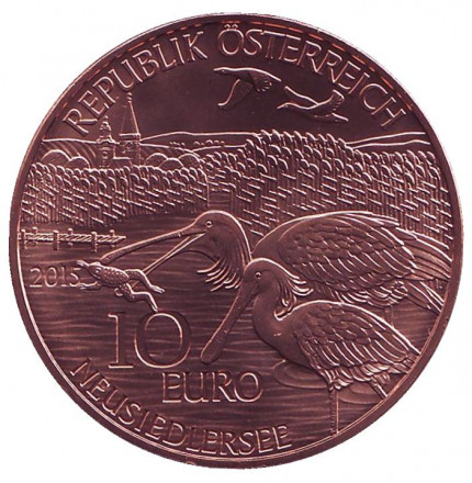 Монета 10 евро. 2015 год, Австрия. Бургенланд. Земли Австрии.