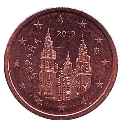 Монета 2 цента. 2019 год, Испания.