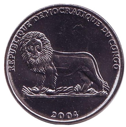 Монета 1 франк. 2004 год, Конго. Кардинал Войтыла. 25 лет правления Иоанна Павла II. Монета 1 франк. 2004 год, Конго. Кардинал Войтыла. 25 лет правления Иоанна Павла II.