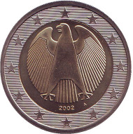 Монета 2 евро. 2002 год (A), Германия. Монета 2 евро. 2002 год (A), Германия.