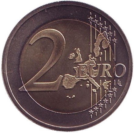 Монета 2 евро. 2002 год (A), Германия. Монета 2 евро. 2002 год (A), Германия.