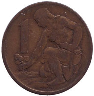 Монета 1 крона. 1971 год, Чехословакия.