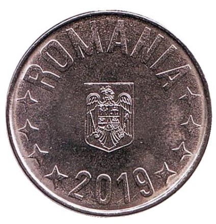 Монета 10 бани. 2019 год, Румыния. UNC.