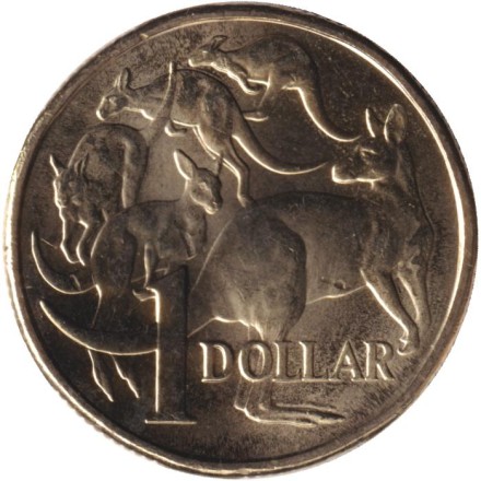 Монета 1 доллар. 2024 год, Австралия. Монета 1 доллар. 2024 год, Австралия.