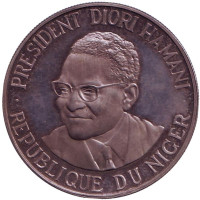 Независимость. Монета 1000 франков. 1960 год, Нигер.