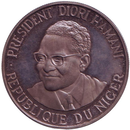 Монета 1000 франков. 1960 год, Нигер. Независимость.