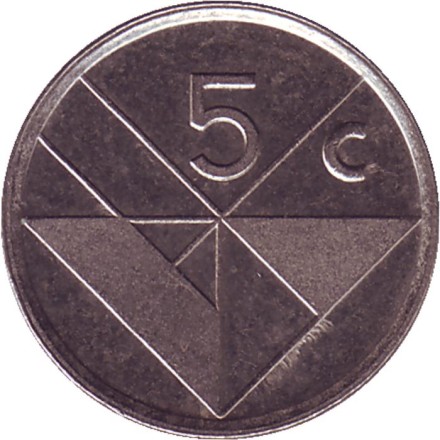 Монета 5 центов. 2000 год, Аруба. Из обращения.