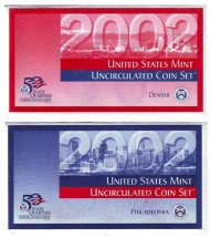 Годовой набор разменных монет США 2002 года (монетные дворы D и P). Годовой набор разменных монет США 2002 года (монетные дворы D и P).