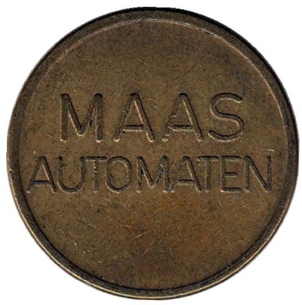 Maas Automaten. Automatische Drankenvoorzeining. Жетон кофейного автомата. Нидерланды. 