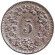 Монета 5 раппенов. 1890 год, Швейцария. Монета 5 раппенов. 1890 год, Швейцария.