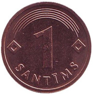 Монета 1 сантим. 1992 год, Латвия. UNC. Монета 1 сантим. 1992 год, Латвия. UNC.