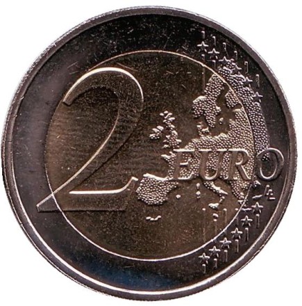 Монета 2 евро. 2008 год, Люксембург. Монета 2 евро. 2008 год, Люксембург.