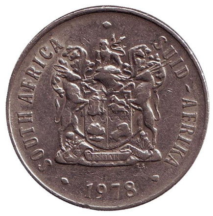 Монета 50 центов. 1978 год, ЮАР. Цветы.