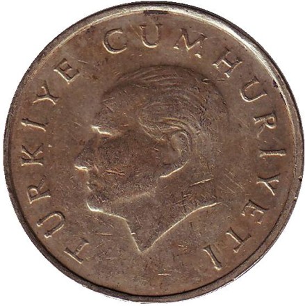 Монета 25000 лир. 1998 год, Турция. Монета 25000 лир. 1998 год, Турция.