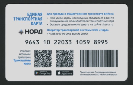 Единая транспортная карта. Золотая корона. Бийск. Памятник Петру I.