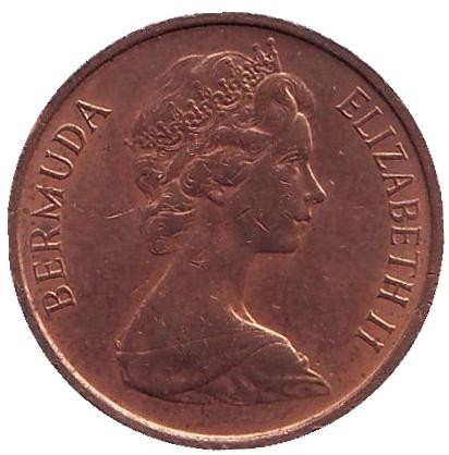 Монета 1 цент. 1971 год, Бермудские острова. Поросенок. Монета 1 цент. 1971 год, Бермудские острова. Поросенок.