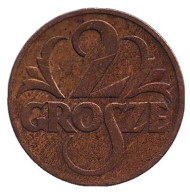 Монета 2 гроша. 1923 год, Польша. Монета 2 гроша. 1923 год, Польша.
