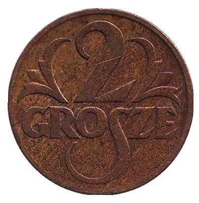 Монета 2 гроша. 1923 год, Польша.