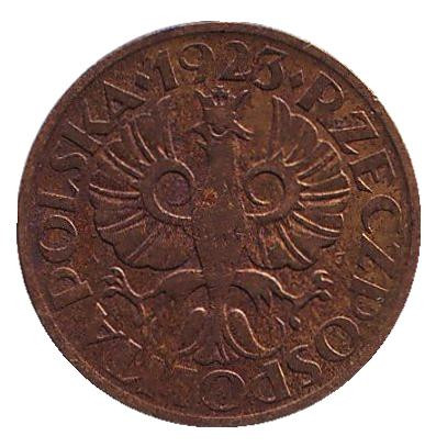 Монета 2 гроша. 1923 год, Польша. Монета 2 гроша. 1923 год, Польша.