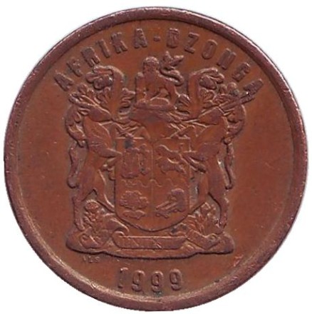 Монета 5 центов. 1999 год, Южная Африка. Африканская красавка.