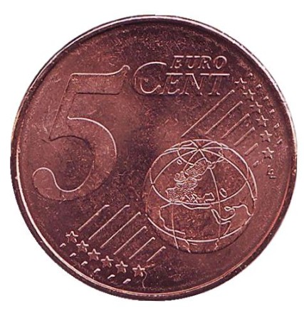 Монета 5 центов. 2019 год, Испания.