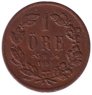 Монета 1 эре. 1858 год, Швеция. Монета 1 эре. 1858 год, Швеция.