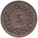 Монета 5 раппенов. 1895 год, Швейцария. Монета 5 раппенов. 1895 год, Швейцария.