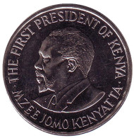 Монета 1 шиллинг, 2005 год, Кения. Джомо Кениата - первый президент Кении. Монета 1 шиллинг, 2005 год, Кения. Джомо Кениата - первый президент Кении.